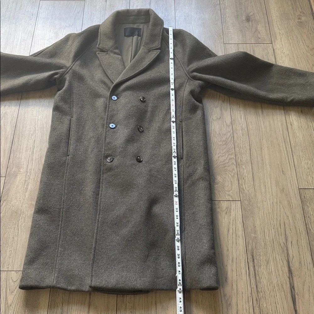 OAK + FORT Men’s Double-Breasted Wool-Blend Overcoat Jacket Men’s Large